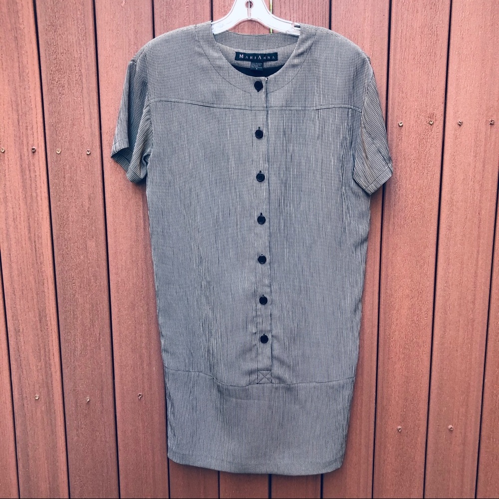 Vtg MARIANNA black and white dress. Size 6